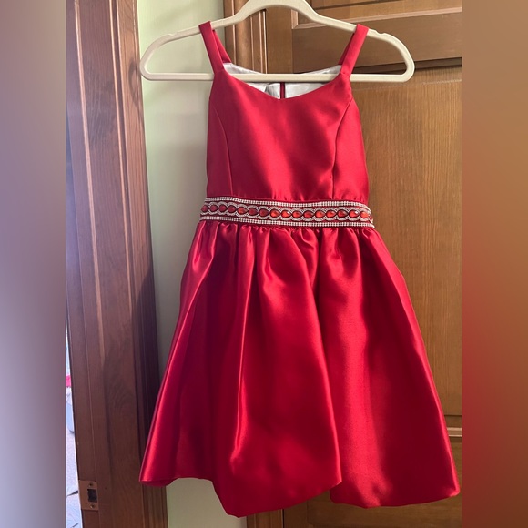 iris and ivy red dress Iris & Ivy Metallic Jacquard Trapeze Party Dress In Red - 30% Off